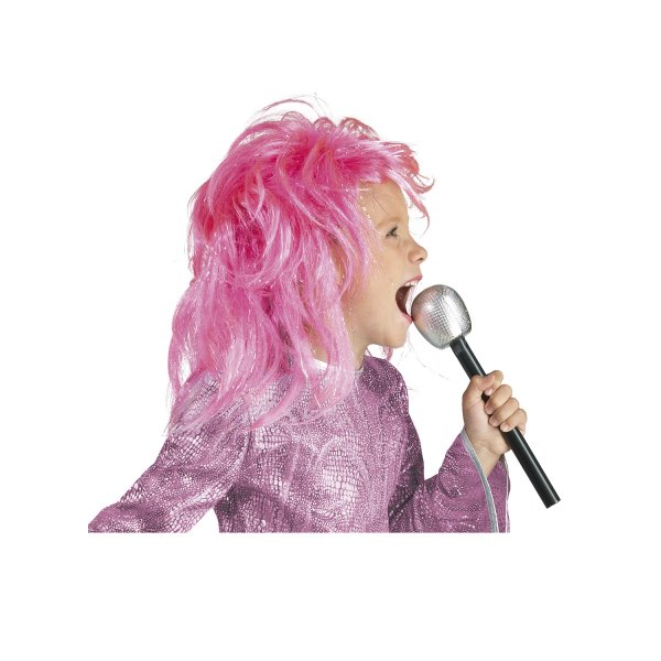 Αποκριάτικη Περούκα Παιδική Diva Glitter Ροζ